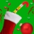 M&M'S Holiday Peanut Milk Chocolate Christmas Candy Cane Tube Perspective: left