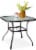 HD Designs Outdoors Orchards Square Glass Top Dining Table Perspective: left