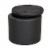 HD Designs Round Storage Ottoman - Black Perspective: left