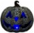 Holiday Home® Round Lighted Crackle Jack-O-Lantern - White/Black Perspective: left
