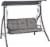 HD Designs Outdoors San Jose Three Seat Cushion Swing - Gray Perspective: left