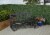HD Designs Outdoors Steel Park Bench Glider - Black Perspective: left