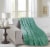 Everyday Living® Ribbed Microplush Throw - Green Perspective: left