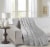 Everyday Living® Ribbed Microplush Throw - Gray Perspective: left