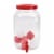 HD Designs Outdoors Acrylic Beverage Dispenser with Cups & Ice - Red Perspective: left