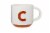 Clayart Clay Letter Monogram Mug Perspective: left