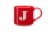 Clay Art Monogram Mug Red Perspective: left
