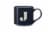 Clay Art Monogram Mug Navy Perspective: left