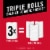 Brawny® Tear-A-Square® Paper Towels 3 Sheet Size Strong Paper Towel Perspective: left