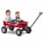 Radio Flyer 1800 Big Red Classic Extra Long Handle All Terrain Wheels Kids Wagon Perspective: left