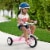 Radio Flyer 34GX Kids Classic Steel Framed Tricycle with Handlebar Bell, Pink Perspective: left
