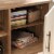 Sauder Coral Cape Engineered Wood TV Stand in Sindoori Mango/Gold Perspective: left