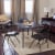 MECO Sudden Comfort 34 x 34 Inch Square Metal Folding Dining Card Table, Black Perspective: left