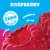 Jell-O Raspberry Artificially Flavored Zero Sugar Gelatin Dessert Mix, Box Perspective: left