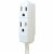 GE 8' 3-Outlet Grounded Office Cord - White Perspective: left
