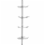 Zenith Plastic Tension Corner Wire Shower Caddy - White Perspective: left