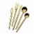 Towle Living Forged Shea Flatware Set - Gold Perspective: left
