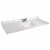 Camilla 61 in. Cultured Marble Vanity Top in Solid White with Basin Perspective: left