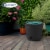 Suncast 14 x 12 Resin Decorative Hideaway Outdoor Garden Hose Storage Pot, Gray Perspective: left