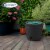 Suncast 14 x 12 Resin Decorative Hideaway Outdoor Garden Hose Storage Pot, Gray Perspective: left