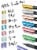 Zebra Brush Pen, Medium Point, Assorted Metallic Ink, 3-Count Perspective: left