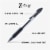 Z-Grip Retractable Ballpoint Pen, Medium Point, 1.0mm, Black Ink, Clear Barrel Perspective: left