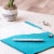 bLen Retractable Ballpoint Pen, 0.7 mm, White Barrel, Black Ink, 2 Per Pack Perspective: left