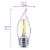Philips 3.5-Watt (40-Watt) Ba11 LED Dimmable Flicker Free Light Bulb - Soft White (2700K) Perspective: left