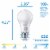Philips 8-Watt (1000-Watt) A19 LED White Dial Light Bulb - 5 Shades of White Perspective: left