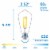 Philips Dusk to Dawn, 60Watt Replacement, Edison Vintage ST19 LED Light Bulb, Soft White Light Bulb Perspective: left