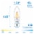 Philips Dusk to Dawn, 40-Watt, B12 Candelabra LED Light Bulb, Soft White, Clear Glass, Non-Dimmable Perspective: left