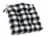 Brentwood Gingham Twill Buffalo Check Chair Pad - Black/White Perspective: left