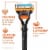Gillette Fusion5 Men's 5-Blade Razor Blade Refills Cartridges Perspective: left