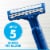 Gillette Sensor2 Pivoting Head Men's Disposable Razors Perspective: left
