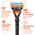 Gillette Fusion5 Men's Razors Handle and Blade Refill Cartridges Value Pack Perspective: left