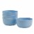 Tabletops Unlimited Smart Planet Lacey Recycled Plastic 6-Inch Cereal Bowls Set - Periwinkle Perspective: left