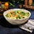 Tabletops Gallery White Washed Wood Serving Bowl Perspective: left