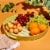 Tabletops Gallery Fruity Bamboo Melamine Round Tray With Handles Perspective: left