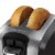 Black and Decker Stainless Steel Extra Wide 2 Slot Toaster in Silver Perspective: left