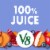 V8® Pomegranate Blueberry 100% Fruit and Vegetable Juice Bottle Perspective: left