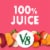 V8® Blends Strawberry Banana 100% Juice Cans Perspective: left