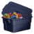 Rubbermaid Roughneck Storage Box with Lid - Indigo Perspective: left