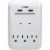 Prime® High-Speed 3.4A USB Charger with 3 AC Outlets - White Perspective: left