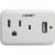 Prime® High-Speed 2.4A USB Charger - White Perspective: left
