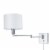 Anderson 1-Light Plug-In or Hardwire Wall Sconce, Brushed Steel, White Fabric Shade Perspective: left