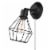 Evans 1-Light Plug-In or Hardwire Wall Sconce, Matte Black, 6-Foot Black Fabric Cord Perspective: left