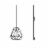 Sansa 1-Light Plug-In or Hardwire Pendant Lighting - Dark Bronze With Antique Brass Accent Socket Perspective: left