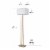 Globe Electric Matte Brass Floor Lamp with White Linen Shade Perspective: left