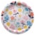 American Greeting Paper Plates- Multi-Colored Flowers Perspective: left