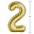 American Greetings Large Gold Foil Number '2' Balloon Perspective: left